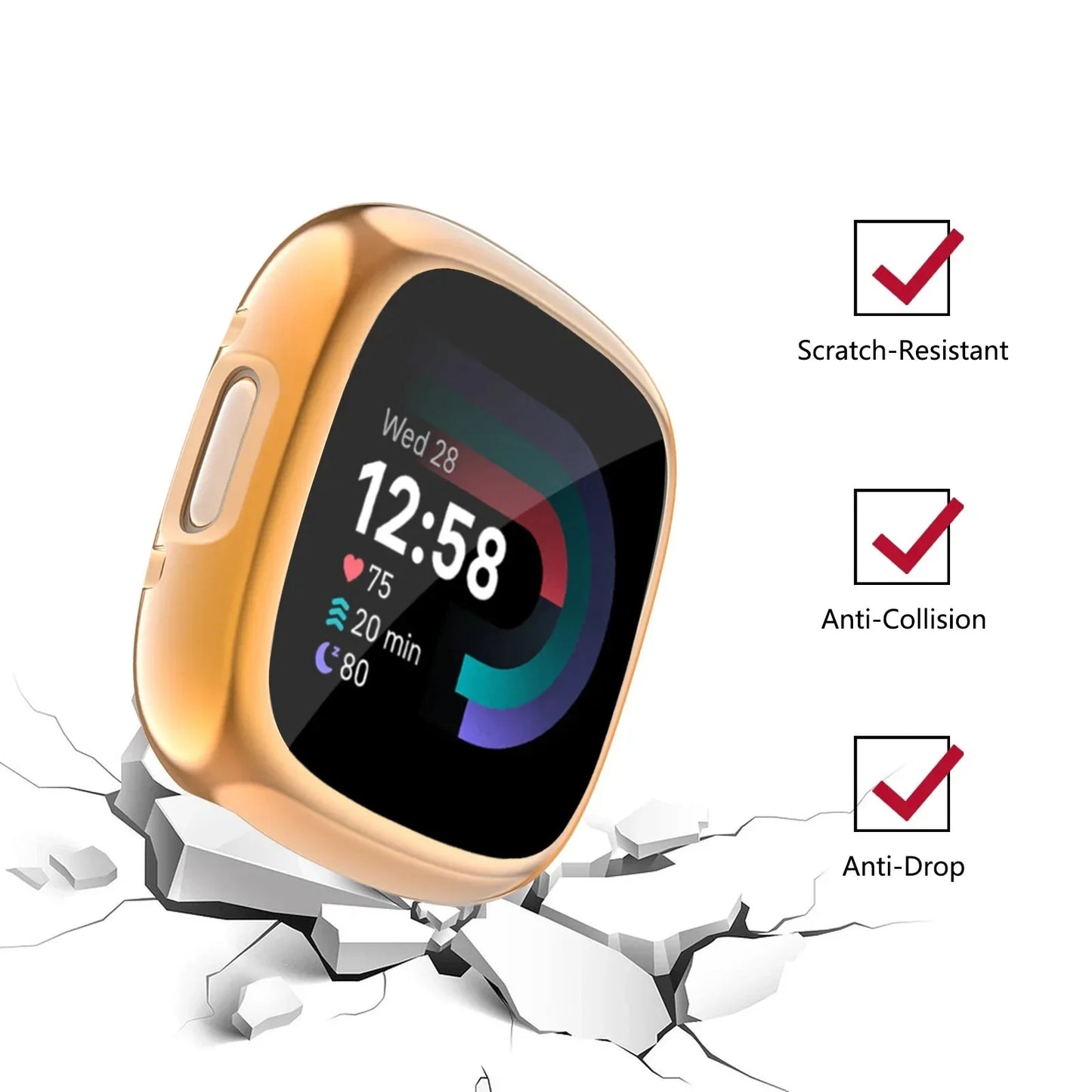 Full Cover Watch Case for the Fitbit Sense Habicare