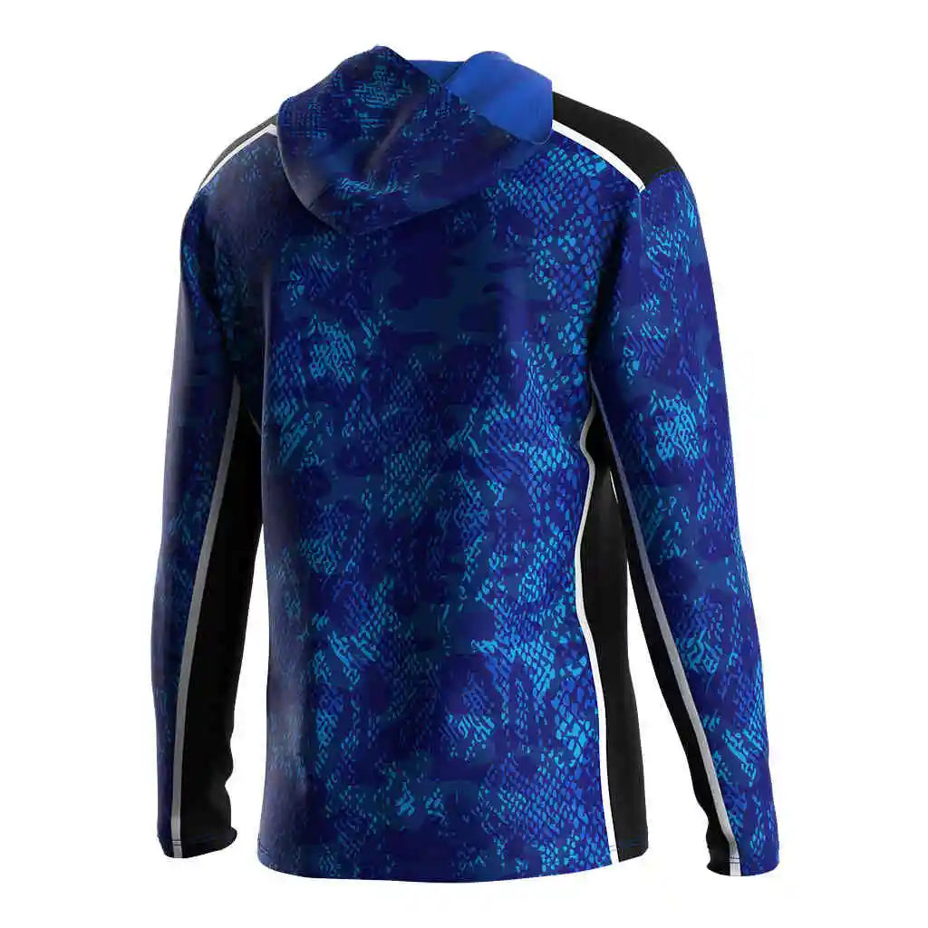 Snake Skin Fishing Shirt 3D Printed Moisture Absorbing Knitted Hooded Outdoor UV Protection Plus Size for Men