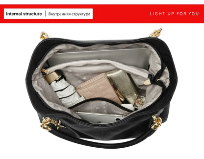 FOXER Women's Shoulder Bag — Genuine Leather Elegance for Every Day