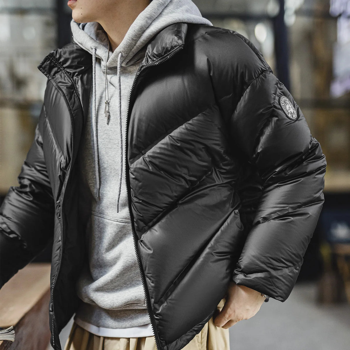 Maden Men's 90% White Duck Down Jacket