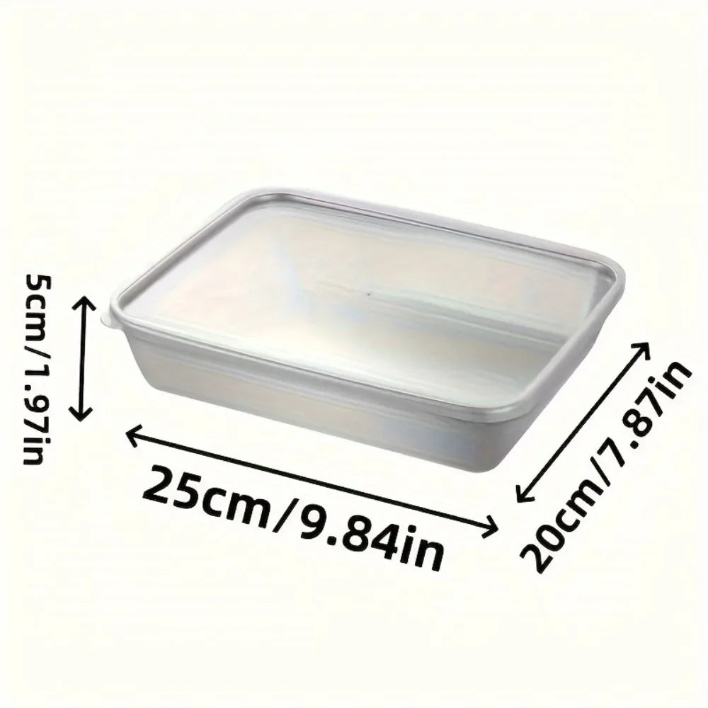 4-Piece Stainless Steel Baking Pans with Lids