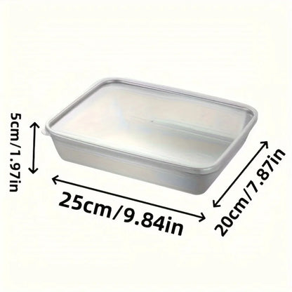 4-Piece Stainless Steel Baking Pans with Lids