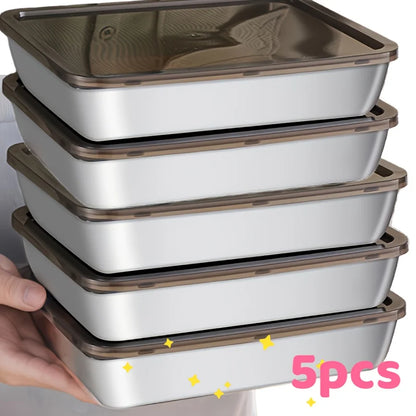 5Pcs Stainless Steel Food Containers