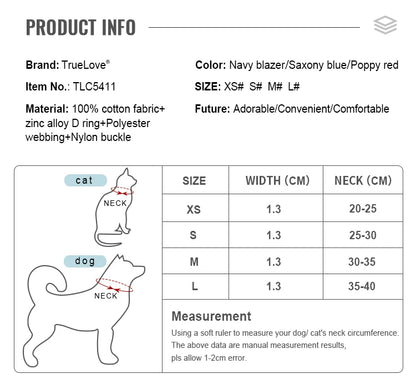 Truelove Cat Collar with Cute Floral Design