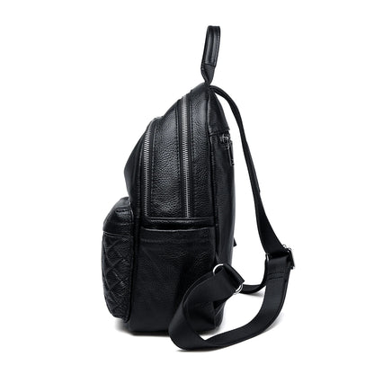 ZOOLER Full Skin 100%Genuine Leather Backpack Black Women's New Fashion Large Travel Bag Designer Business Need #SC1518