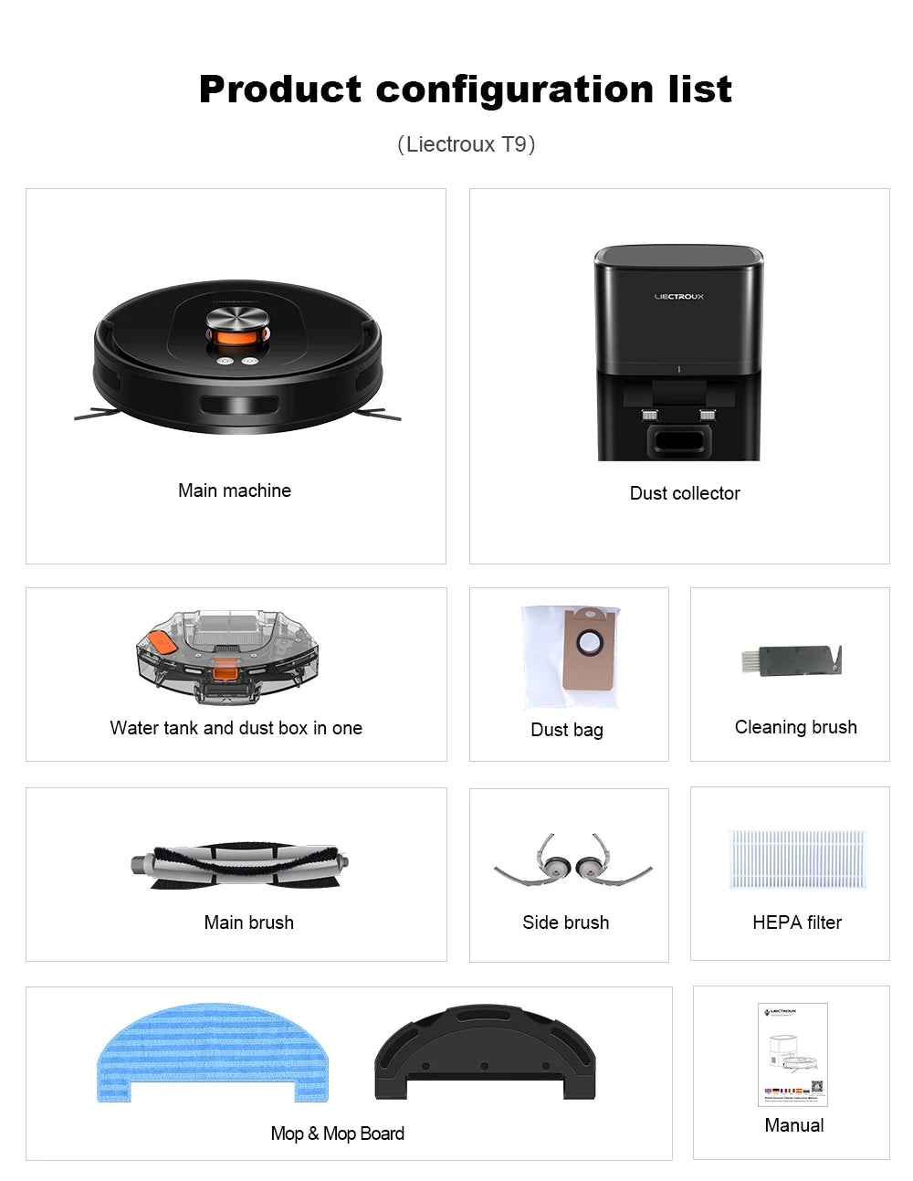 2026 Liectroux T9 Robot Vacuum Cleaner