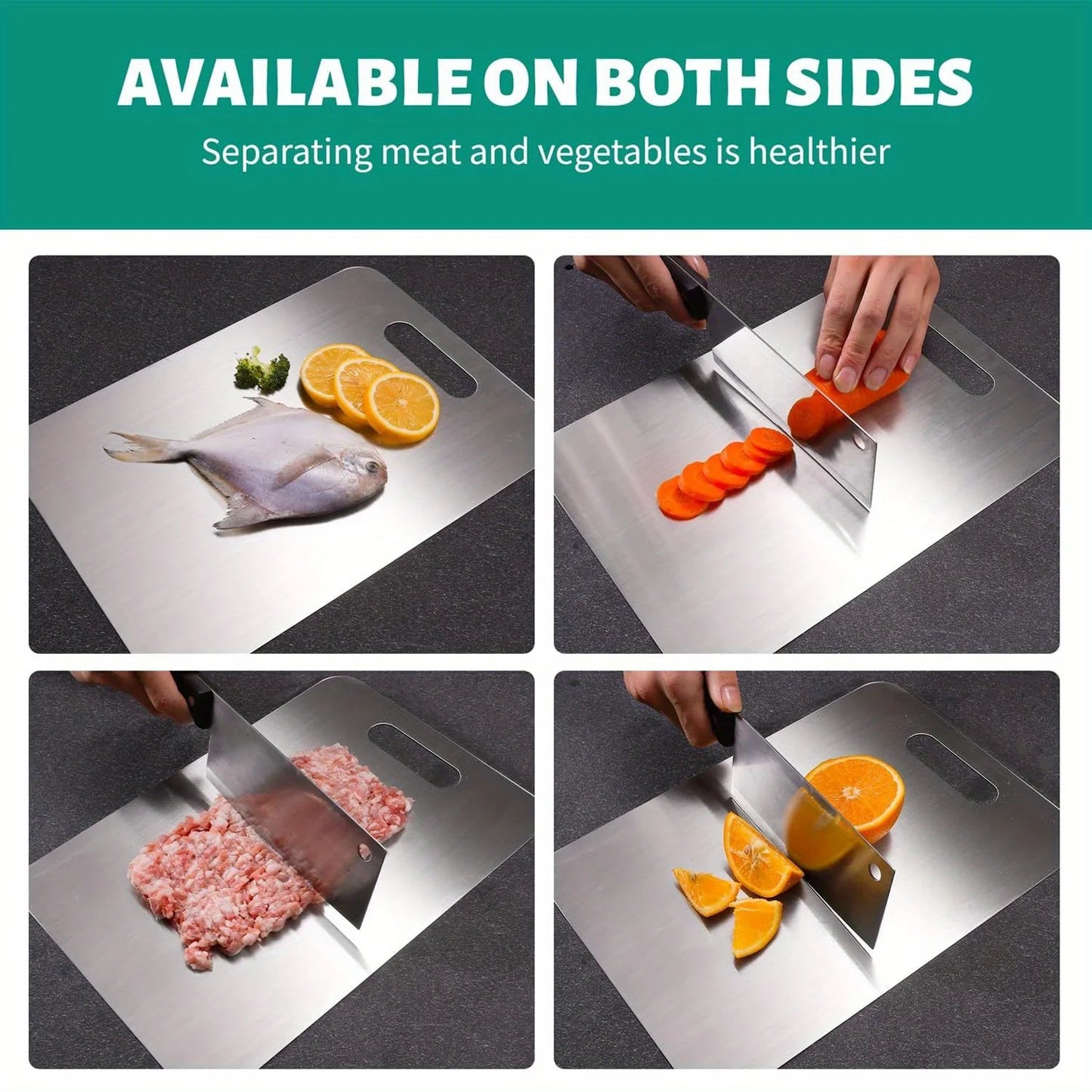 3pcs Stainless Steel Cutting Boards