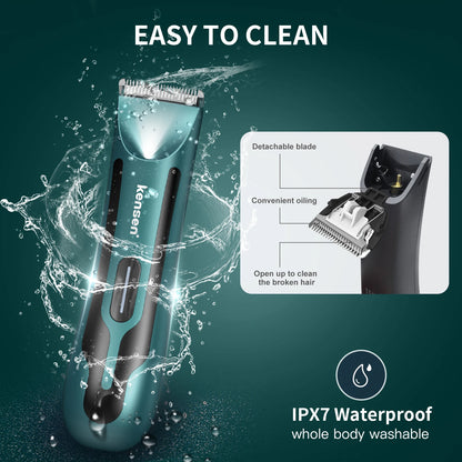 KENSEN S10 Electric Body Hair Trimmer for Men and Women – Versatile Grooming Clipper for Balls, Bikini, Groin, and Beard Removal