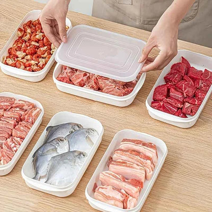 4Pcs Airtight Food Canister, Outdoor Furniture, 350ml Fridge Storage Box, Reusable Sealed Container for Fruit, Meat, Veg