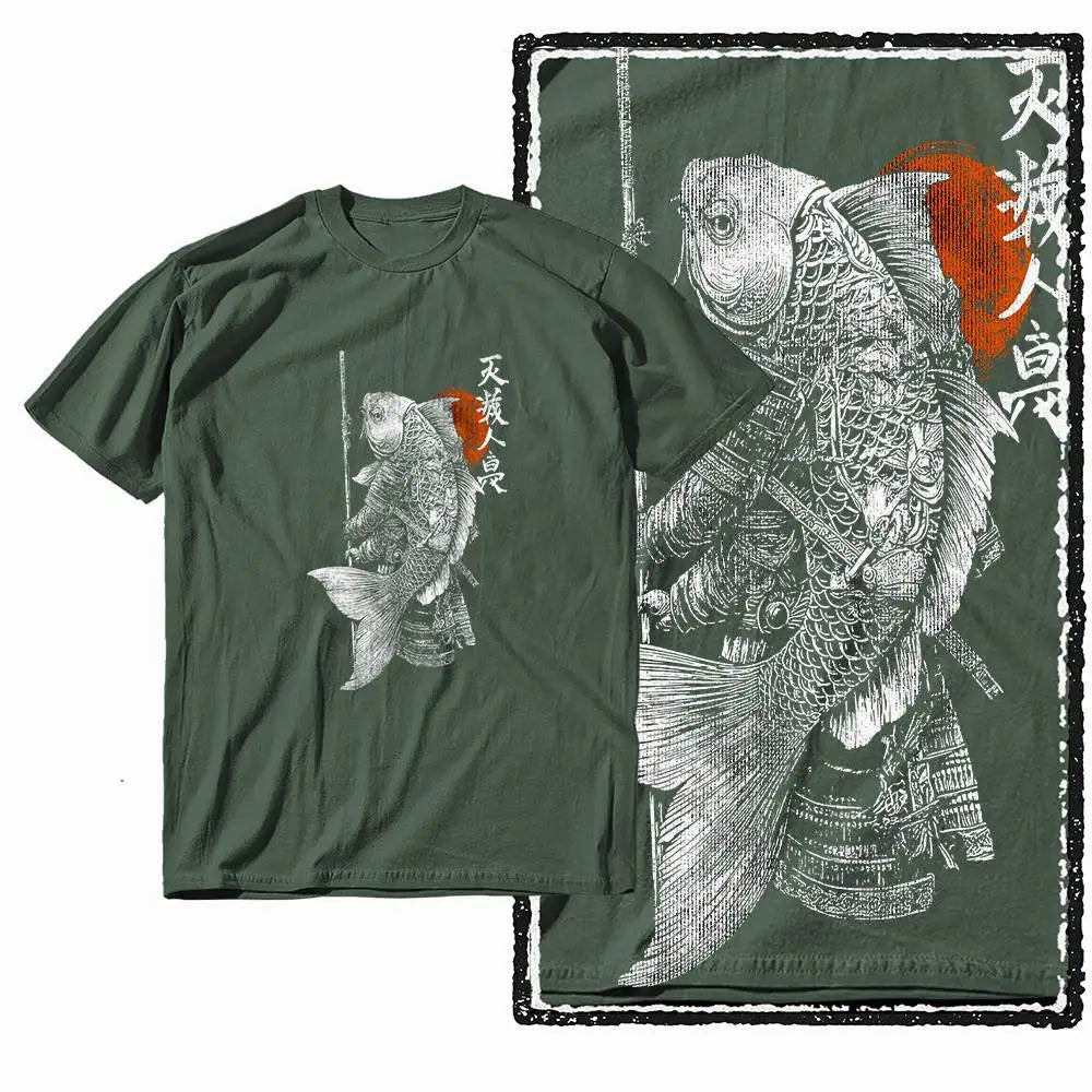 G28 Army Green Cotton Cool Dragon Graphic Men T-shirt |  Streetwear Big Size Vintage O-neck men's Tee Tshirt