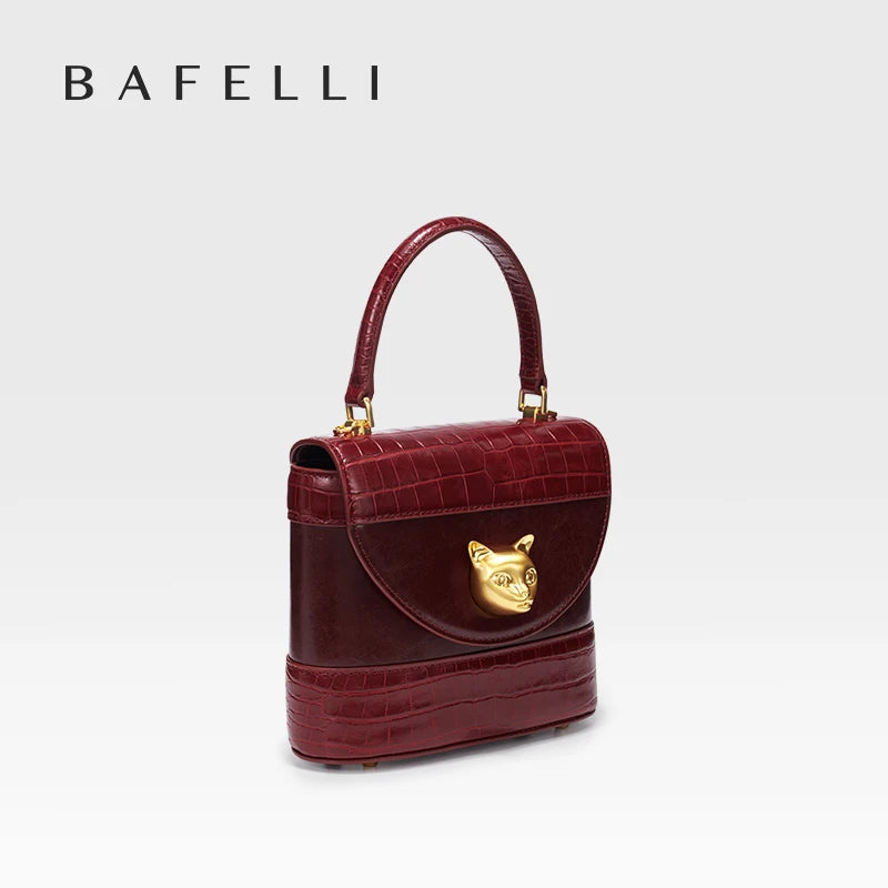 BAFELLI Animal-Print Leather Flap Crossbody
