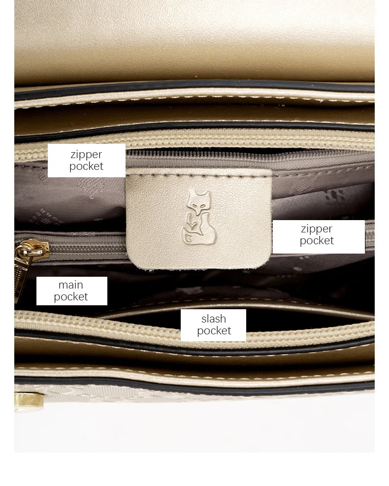 FOXER Lady's Handbag Split Leather Shoulder Bag 2026 Fashion Light Luxury Crossbody Bag Vintage Commute Female Messenger Bag