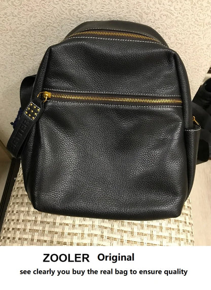 ZOOLER Top Sell Genuine leather Backpack Women Real Leather Travel Bags Style Backpack Soft Skin Female School Girl  Bags MY113