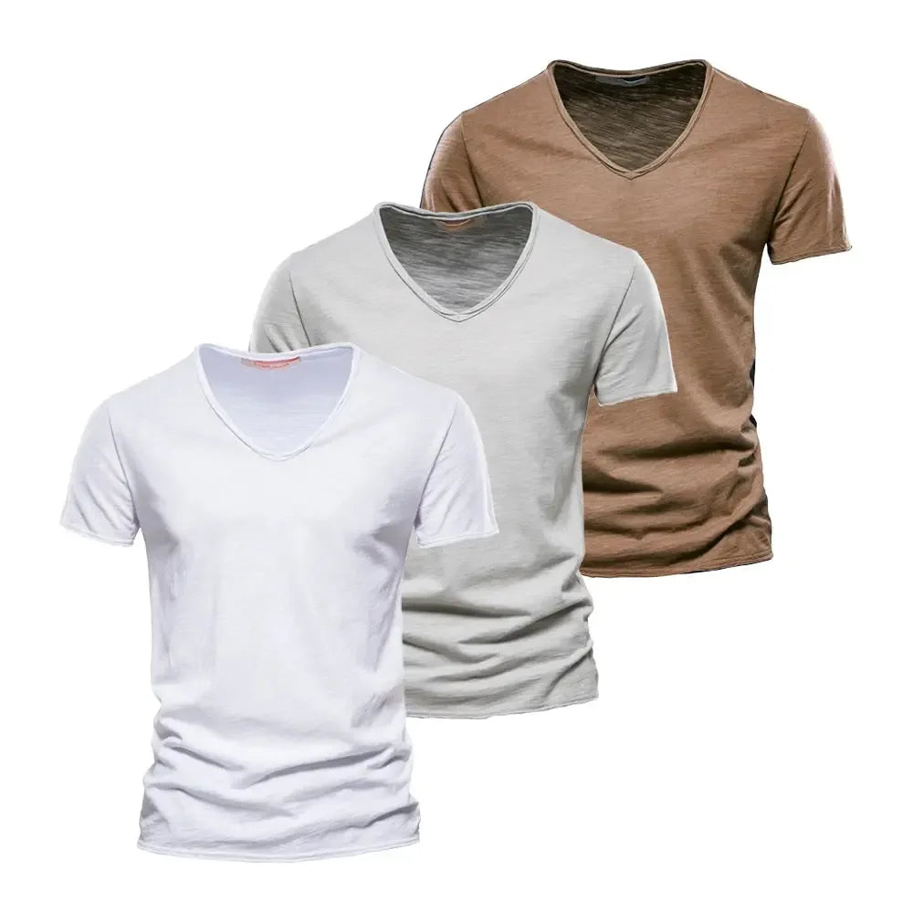 AIOPESON 3 Pack of 100% Cotton Men's T-Shirts - ShopHub
