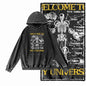 COOLMIND Acid-Washed Black Graphic Hoodie