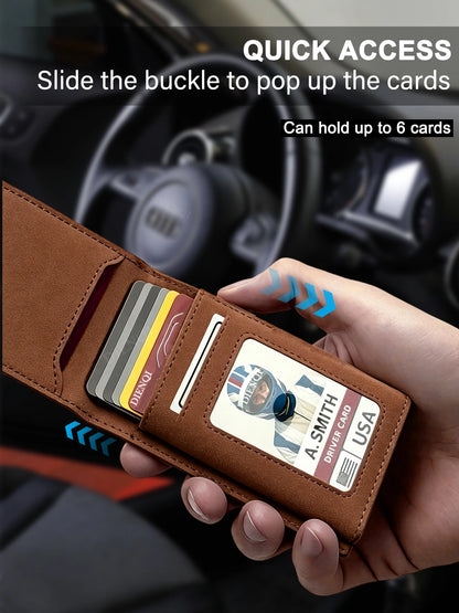 DIENQI Rfid High Quality Business Credit Card Holder Men Wallet Carbon Fiber Travel Pocket Wallet Money Bag Purse Gift for Men