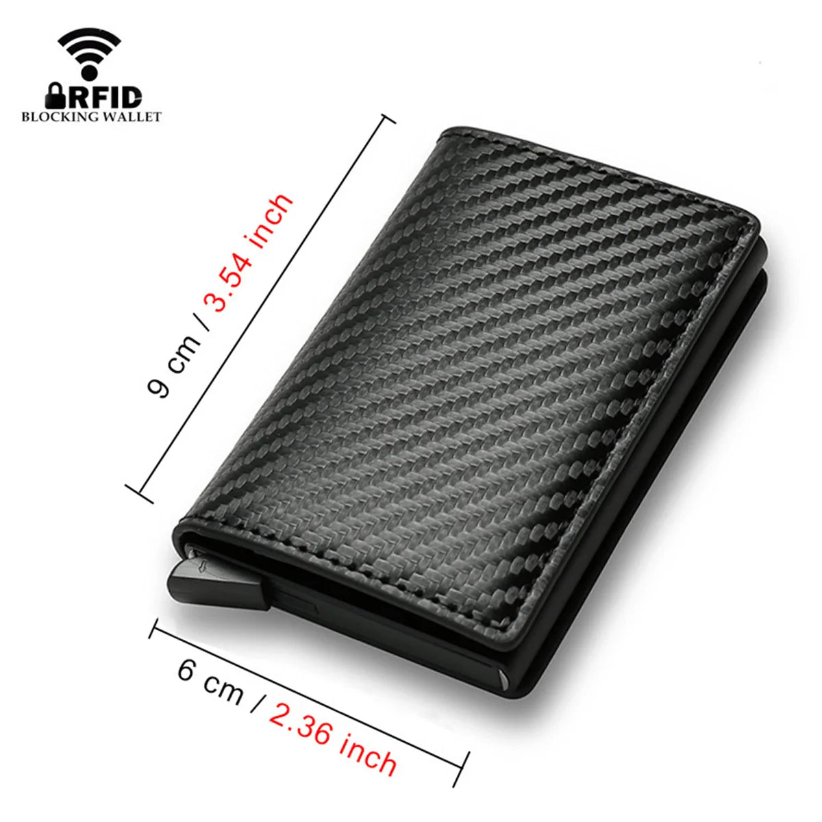 DIENQI RFID Carbon Fiber Card Holder Wallet