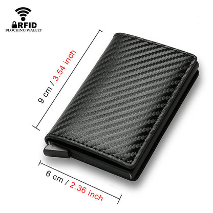 DIENQI RFID Carbon Fiber Card Holder Wallet