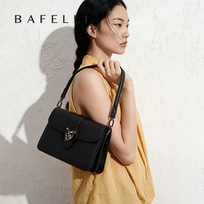 BAFELLI Full-Leather Square Shoulder Bag