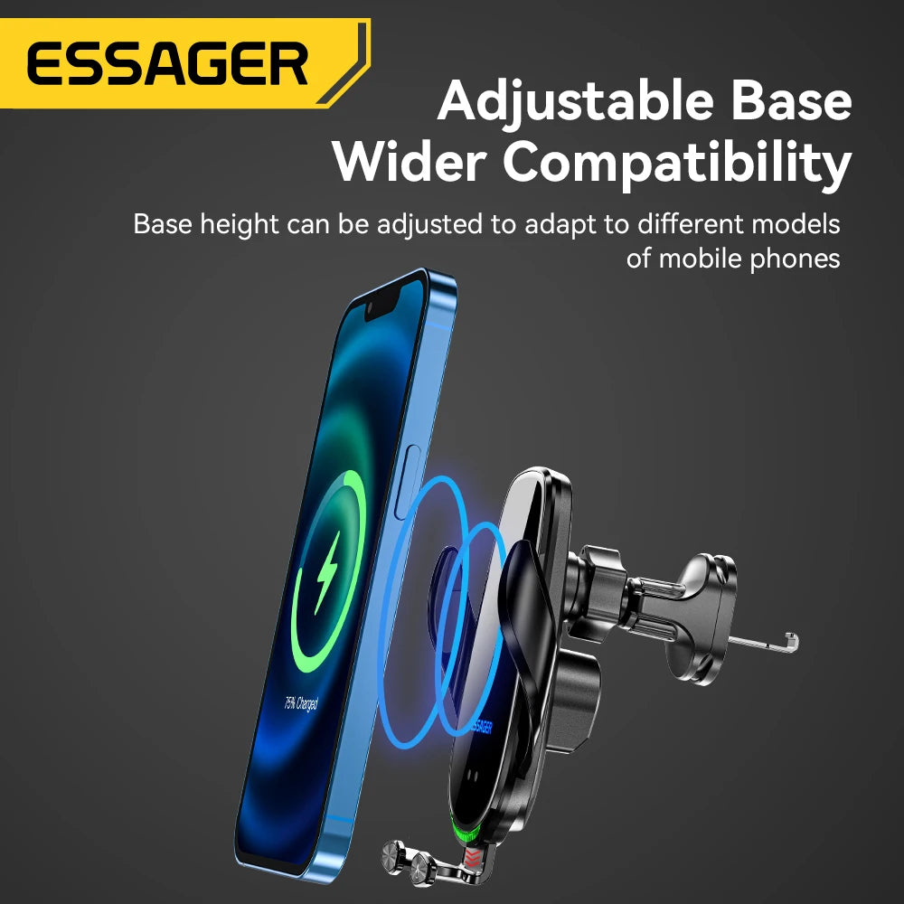 Essager Qi 15W Wireless Charger Car Phone Holder – Air Vent Mount