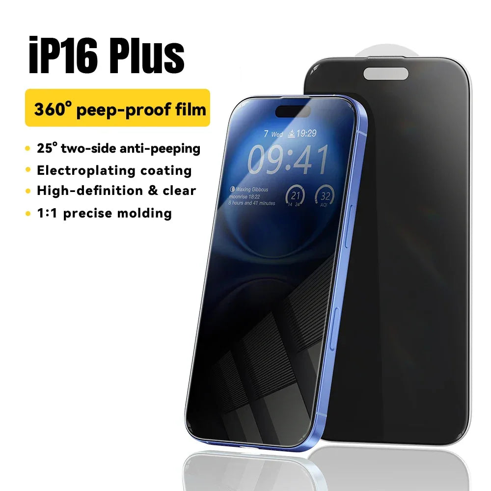 Essager 2Pcs Anti-Peeping Glass for iPhone 16, 15, 14, and 13 Pro Max Plus - ShopHub
