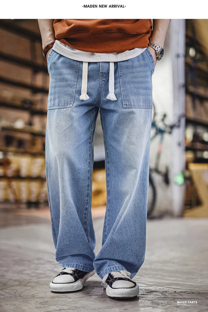 Maden Men's Vintage Baker Jeans Washed Denim