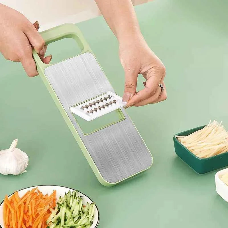2025 NEW Multifunctional Kitchen Vegetable Cutter Household Hand Guard Shredder Stainless Steel Grater Potato Radish Grater Tool