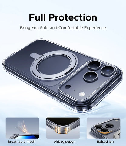 UGREEN for iPhone 17 Pro Max 360° Magnetic Stand Case Cover for iPhone 17pro for Magsafe Rotatable Magnet Kickstand Case