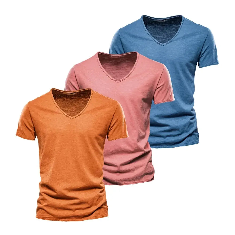 AIOPESON 3 Pack of 100% Cotton Men's T-Shirts - ShopHub