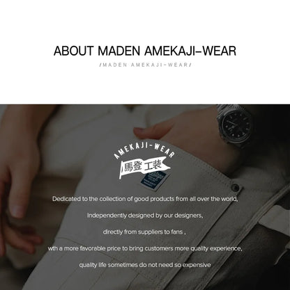 Maden Multi Pockets White Jeans Vintage Baggy Workwear Old Fashion Functional Design Chino Pants Mens Modified Lumberjack Pants