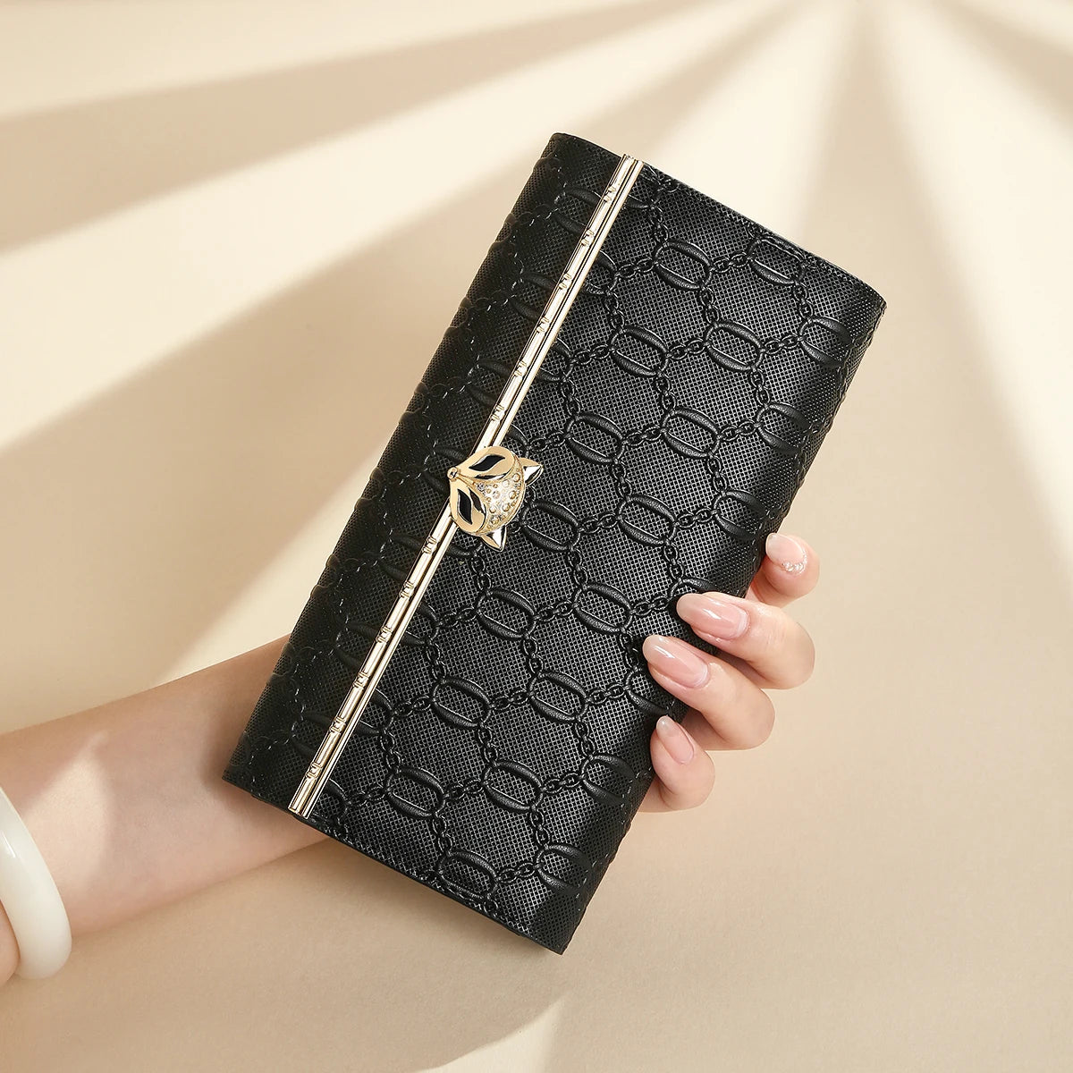 FOXER Split Leather Women's Long Wallet