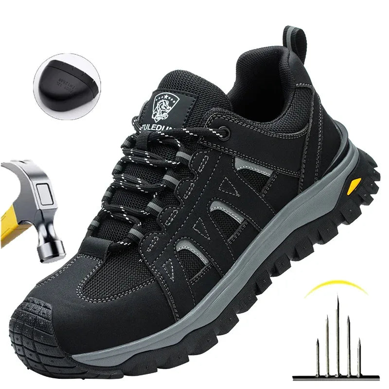 Kankeirr Men’s Steel Toe Work Shoes - ShopHub