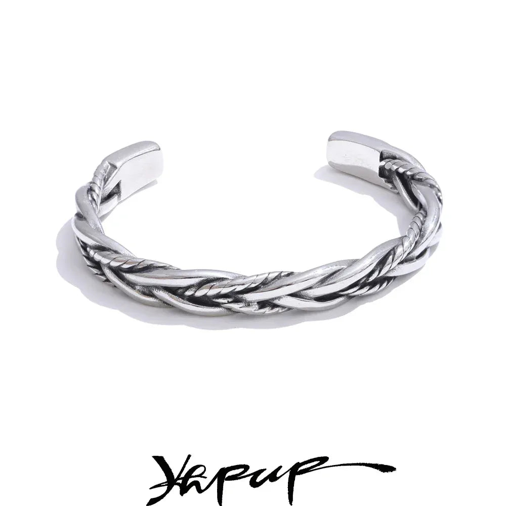 65mm Vintage Stainless Steel Cuff Bracelet - ShopHub