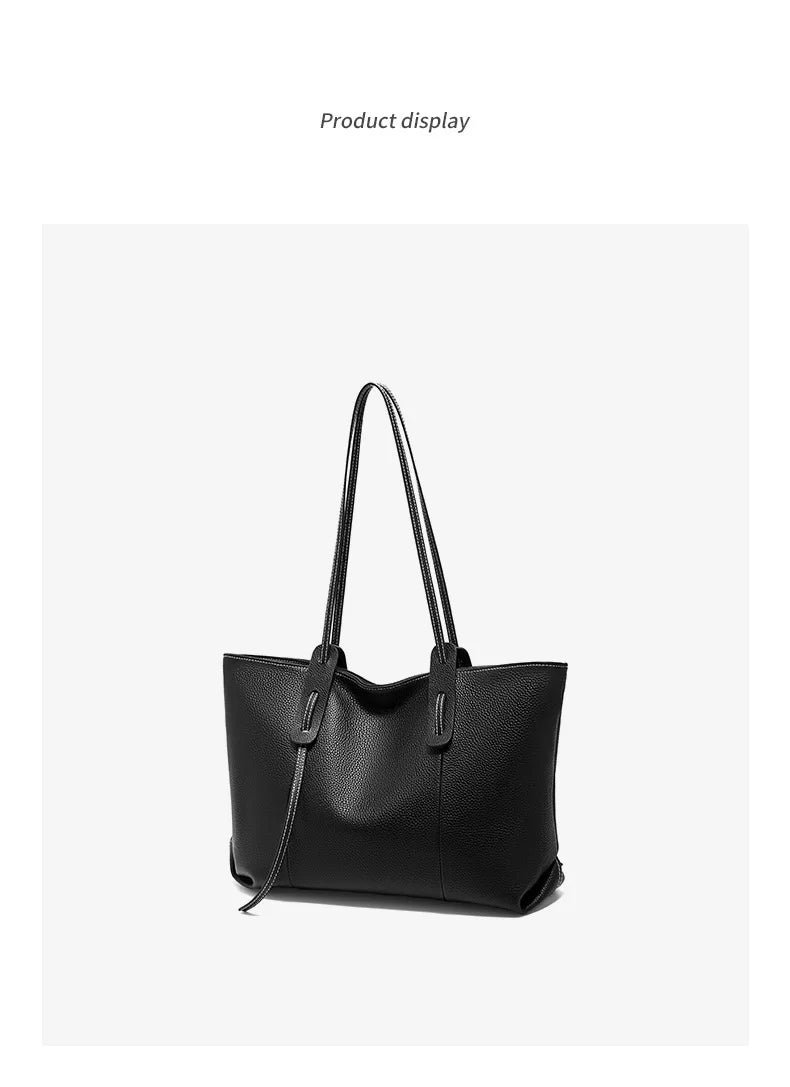 FOXER Women's Shoulder Bag Genuine Leather Handbag 2026 New Large Capacity Tote Bag Female Commuter Casual Purse