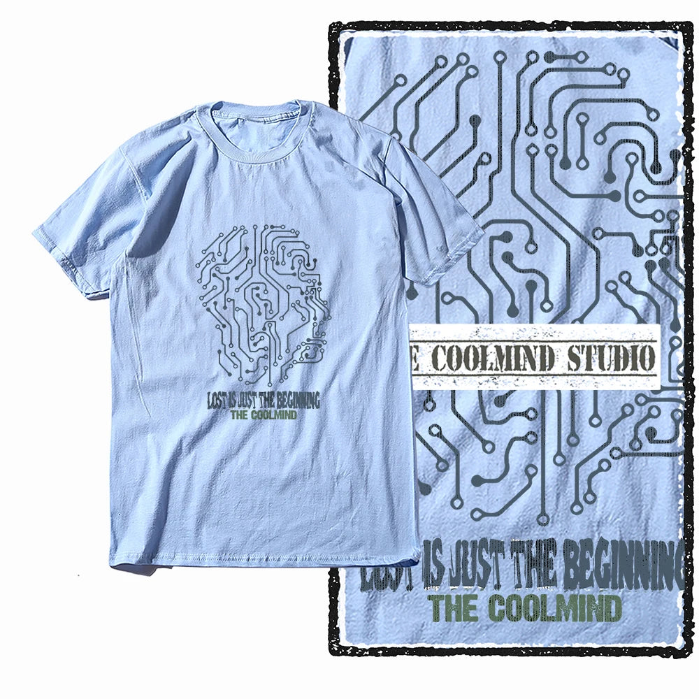 COOLMIND Unisex Circuit Mindset Graphic Cotton T-Shirt | Streetwear