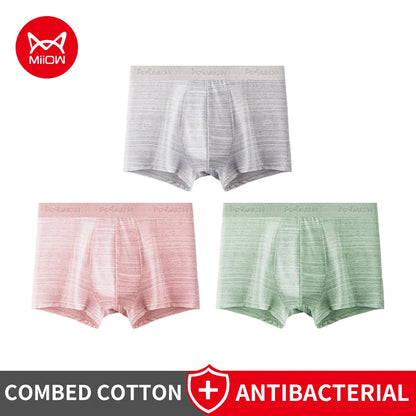 MiiOW Men's Cotton Boxershorts - 3Pcs Set