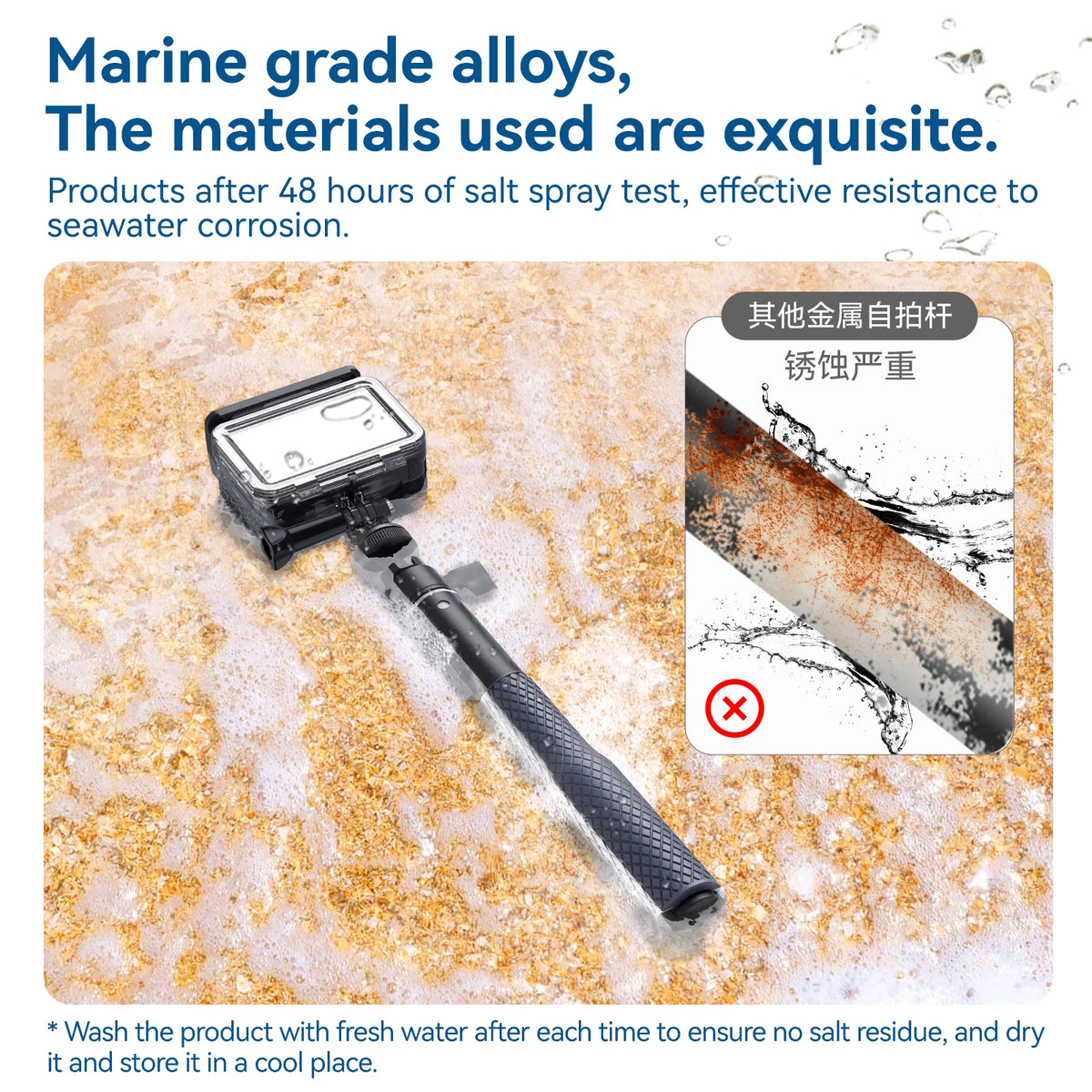 TELESIN Waterproof Divng Selfie Stick