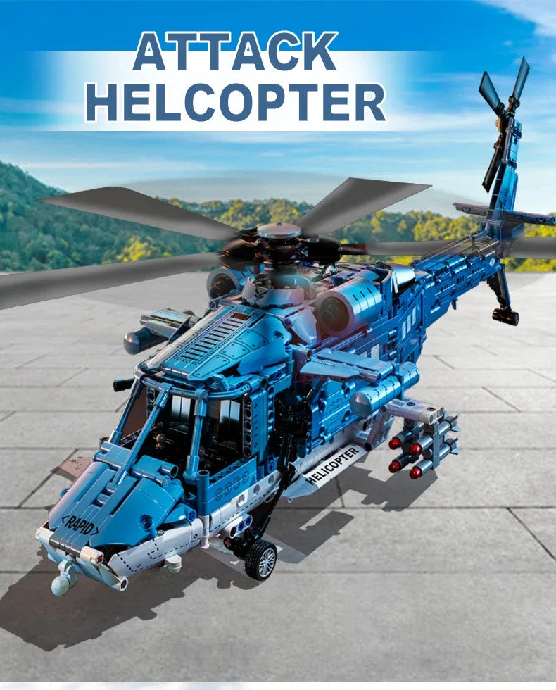 TOYLINX 1711PCS Attack Helicopter Set - ShopHub
