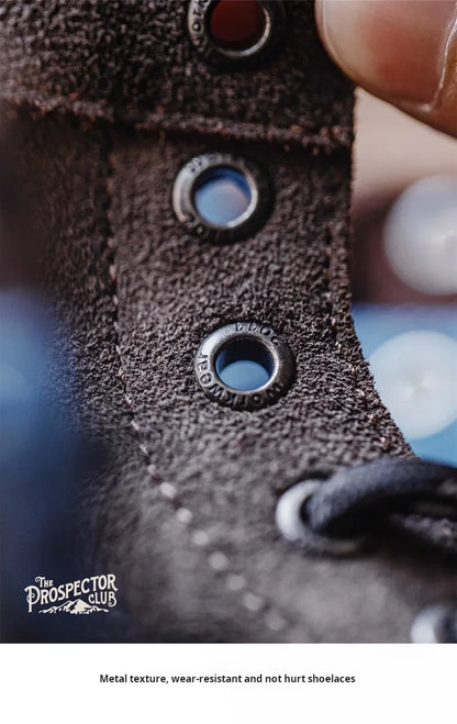 Maden Men's Vintage Brown Cow Suede Work Boots