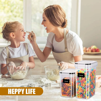7-Piece BPA Free Kitchen Storage Containers Set with Airtight Lids