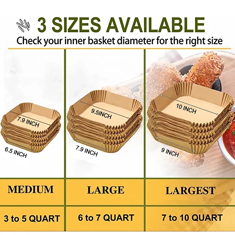 Premium Nonstick Air Fryer Liners