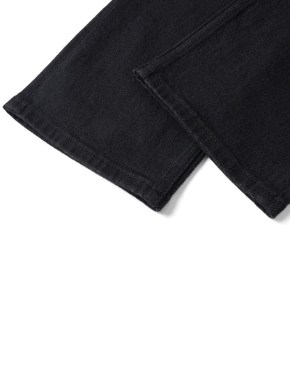 SIMWOOD 2026 Autumn 14oz Fabric Jeans Men Washed Vintage Black Denim Pants Retro Casual Trousers Male Clothing