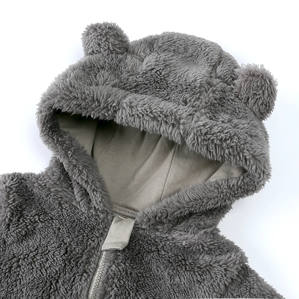 Kids Tales Cuddle Cove Cotton-Lined Hooded Baby Romper