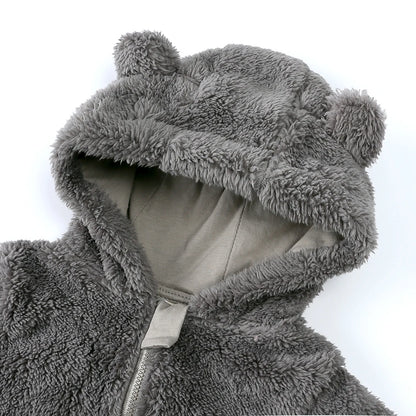 Kids Tales Cuddle Cove Cotton-Lined Hooded Baby Romper