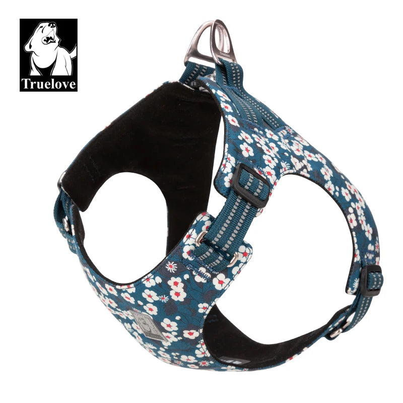 Truelove Pet Harness Floral Doggy Harness Dog Vest Type Dog Walking Chain Small Medium Puppy Cat Printed Cotton TLH1912