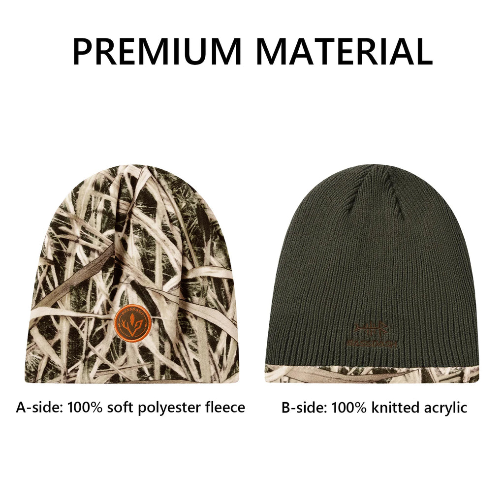 BASSDASH Reversible Windproof Fleece Beanie