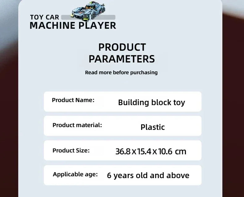 TOYLINX 1:14 Racing Car Building Blocks - ShopHub