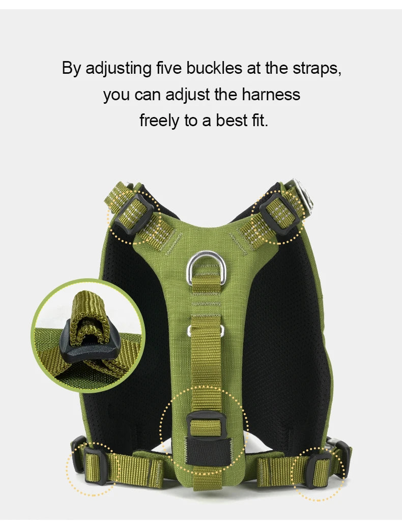 Truelove Dog Backpack Pet Harness Manufacturer Adjustable Tactical Handle Full Body Dog Vest for Hiking Training Outdoor TLB2251
