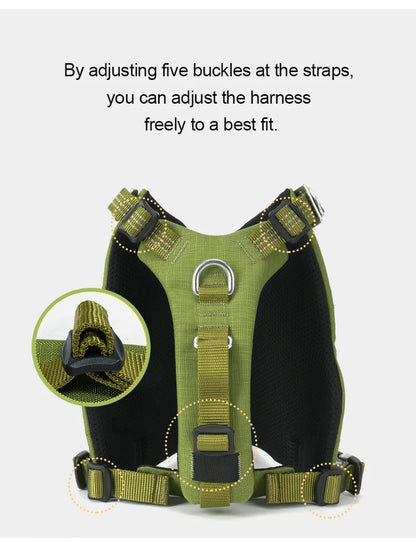 Truelove Dog Backpack Pet Harness Manufacturer Adjustable Tactical Handle Full Body Dog Vest for Hiking Training Outdoor TLB2251