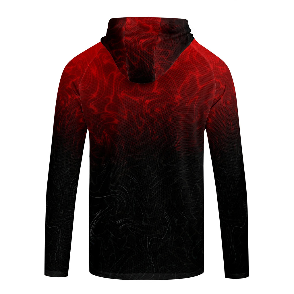 Men's Long Sleeve Fishing Shirt with Hoodie